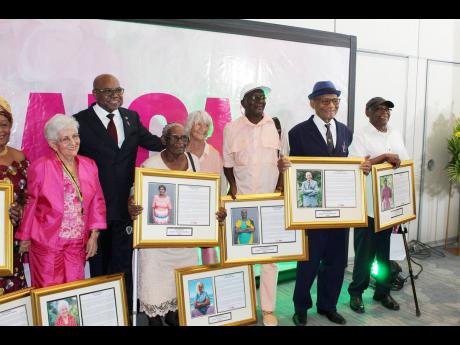 Some of the stakeholders who were recognised for 50 and more years of service in the tourism industry at the Jamaica Tourist Board’s 2022 Golden Tourism Day Awards ceremony inside the ballroom of the AC Hotel Marriott in St Andrew on Sunday, December 11.