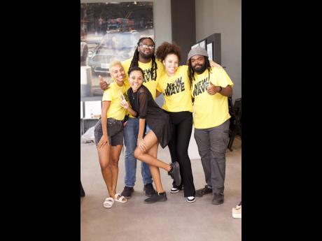 The New Wave team was all smiles at the end of a hugely successful event. From left: Lindsey Lodenquai, Dana Gooden, Yannick Reid, Alysia Francis and Travis-John Bailey.