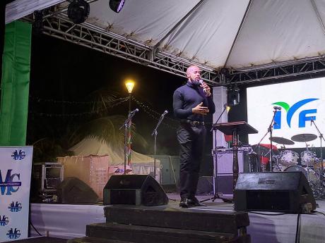 Credit: Christopher Thomas Javid Wilson performs an item during the tree lighting ceremony.