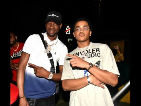 Credit: Kenyon Hemans Dancehall veteran Bounty Killer and actor Michael Rainey Jr, who plays the role of Tarik St Patrick on the expanded ‘Power’ franchise were caught talking business at the Burna Boy ‘Love, Damini’ tour concert.