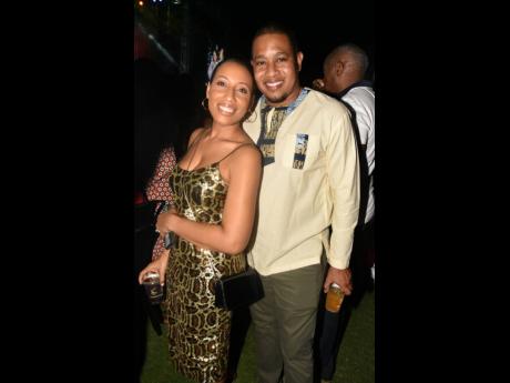 Credit: Kenyon Hemans Newlyweds Dr Kerida Brice (left) and Member of Parliament Floyd Green were glowing and hit solid fashion notes at the event.