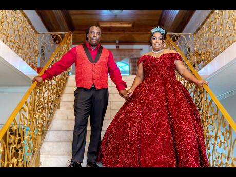 Credit: Contributed Presenting the king and queen of the reception, Mr and Mrs Duncan.