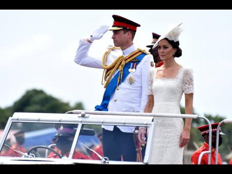 Prince William and Kate, the Duke and Duchess of Cambridge, attend an Initial Officer Training Commissioning Parade at Up Park Camp. 