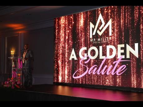 Event organiser and producer William P. Miller speaks at the luncheon honouring Golden Globe Nominees Sheryl Lee Ralph and Niecy Nash Betts.