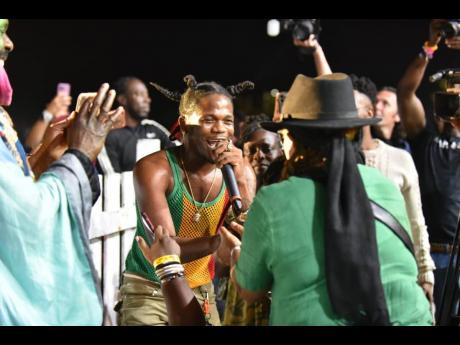 Credit: Kenyon Hemans Dancehall artiste Jahshii moved into the crown to serenade the audience.