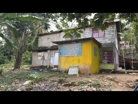 Credit: Hopeton Buchnor The family house where 19-year-old Noel Demetrius was allegedly killed by his 13-year-old sister during a domestic dispute this morning in Irwin, St James.