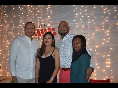 In the JMMB lounge area we spotted (from left) Alwayne Cousins, country manager, corporate client partnership; Gail Patterson, corporate relationship manager; Gifford Rankine, general manager, group digital services; and Alaine Cousins, personal portfolio 