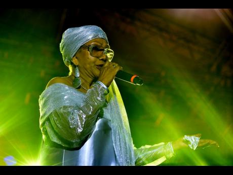 Credit: Kenyon Hemans Queen of Reggae Marcia Griffiths has shared many stages with Bob Marley as a member of his backing trio, the I-Three.