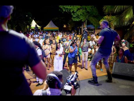 Fans enjoying Reggae Wednesdays at its new location downtown Kingston.