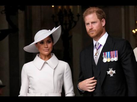 Credit: AP/ File
Prince Harry and Meghan Markle, leave after a service of thanksgiving for the reign of Queen Elizabeth II at St Paul’s Cathedral in London, on June 3, 2022.