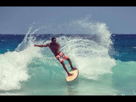 
Javaun Brown from Portland leads the Jamaica Surfing Association Surf League which held its third event at Buff Bay in Portland last weekend.
