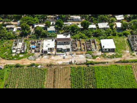 Aerial images of the settlement in Clifton, St Catherine.