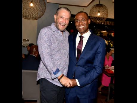 We snapped President of the Senate, Tom Tavares-Finson, and Minister of Finance and the Public Service, Nigel Clarke, sharing a joke.