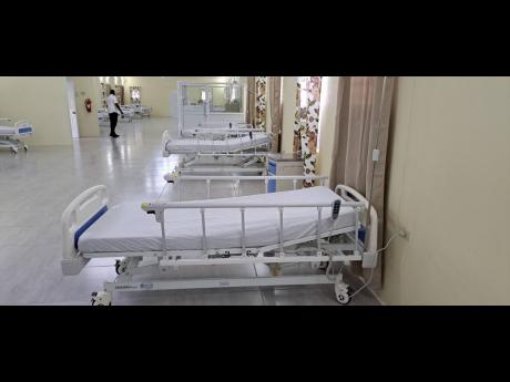 A look inside the newly opened male dormitory at the Portland Infirmary.