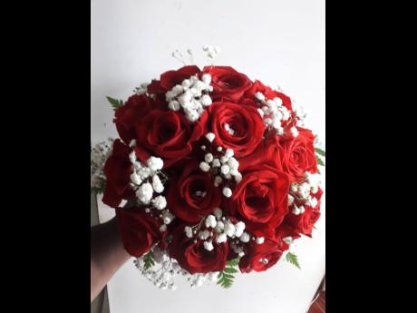 Top left: A beautiful bridal bouquet made for a customer.