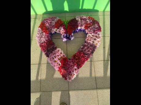 Left: A wreath made by Peaches Brown.