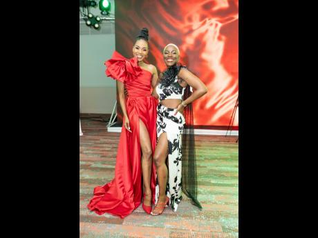 Red Stripe Human Resource Expert Sandra Bingham (right) and Dr Terri-Karelle Reid share hosting duties for the dinner and awards ceremony.