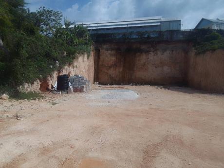 The excavation done by Doer of Faith Church of God which borders the Hopewell High School in Hanover.