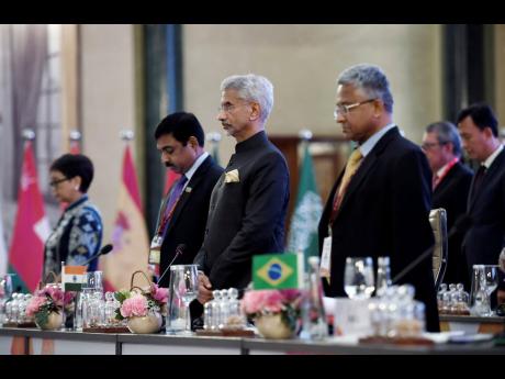 Indian External Affairs Minister Subrahmanyam Jaishankar (second from right) at the G20 foreign ministers’ meeting in New Delhi, India in March.
