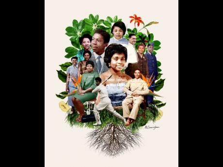 Natasha Cunningham’s  work ‘Route To Roots’, a digital collage on archival paper.