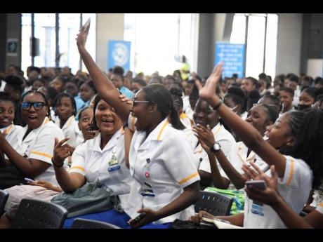 St Hugh High School students at the FLOW Safer Internet Day Youth Summit held in February 2023.