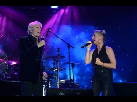 During his set, Bolton called on one of his back-up singers to duet with him.