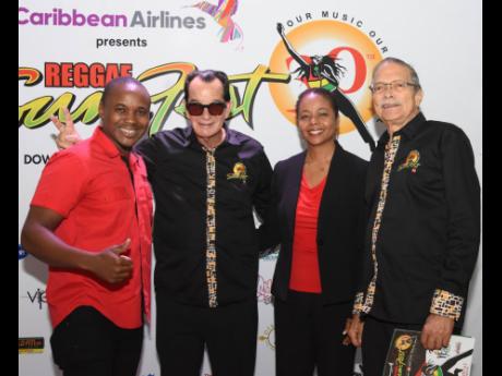 From left: Kamal Powell, regional marketing manager, Jamaica and the Caribbean, Campari Group; Joe Bogdanovich, executive producer of the Reggae Sumfest and chief executive officer, Downsound Entertainment; Marlene Malahoo Forte, member of parliament for S