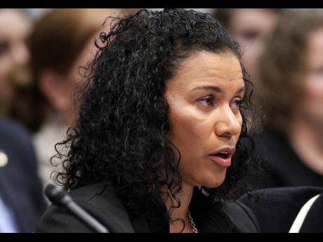Lise-Lotte Lublin, who says comedian Bill Cosby sexually assaulted her in 1989, testifies during a hearing on March 13, 2015, at the Legislative Building in Carson City, Nevada.