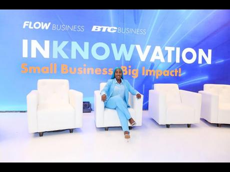 Entrepreneur and entertainer, Grace ‘Spice’ Hamilton, looks regal at the Flow Business virtual conference last Friday at the AC Hotel Kingston.