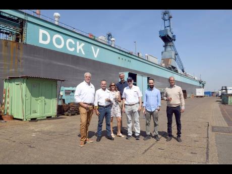 From left: Kim Clarke, director; Martin Rickman, CEO; Dr Birte Timm, PR; Heiko Felderhoff, director; Peter Harren, chairman of GSRJ board; Mustafa Pepe, director; and Martin Wirz, director.