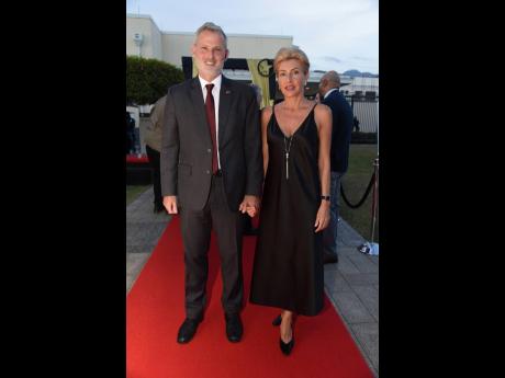 Among the star-studded attendees are Ambassador of Germany to Jamaica, Jan Hendrik Van Thiel and his wife, Marina Siniavskaia.