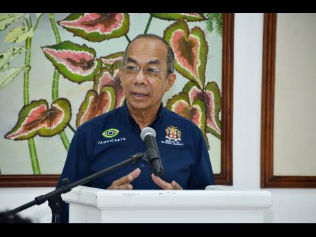 Credit: Contributed Minister of National Security Dr Horace Chang addresses a stakeholder meeting at Couples San Souci Hotel, Ocho Rios, St Ann, on Saturday.