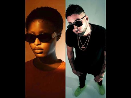 Up-and-coming Nigerian artiste Zasan (left), and producer Jordan McClure.