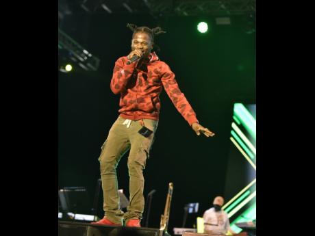 File photo shows Jashii performing at Rebel Salute 2023. The artiste escaped unharmed as a group in which he was travelling was shot up as they were making their way home from a party in celebration of his birthday. Six persons received gunshot wounds. 