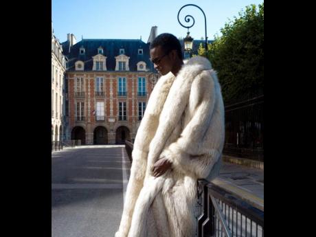 Shot last summer in France, Lawrence appears in the new issue of the Parisian men’s magazine ‘Sky Blue Review’, photographed by Fabien Montique, wearing a Sprung Frères coat.