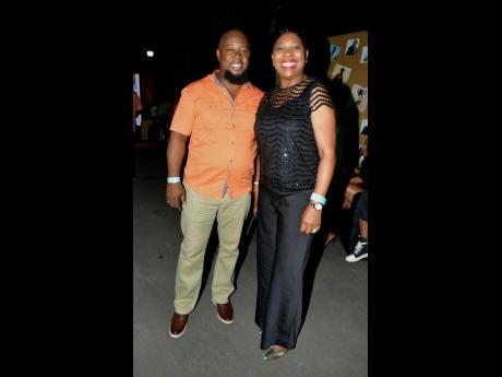 Senior Superintendent of Police Stephanie Lindsay (right) and her hubby, Marlon Morris, stop for a quick pic. 