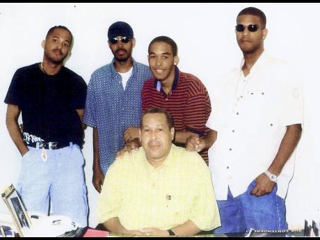 Credit: Contributed
Music producer King Jammy (seated) with his four sons (from left) John John, CJ, Jam 2 and Baby G.