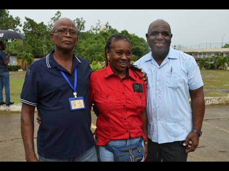 From left: Roydell Clarke, Kimberley Fletcher and Frederick Young, three justices of the peace who have been helping to care for the Haitians’ needs while they remain in St Mary.