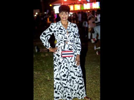 Suzzette Lalor displays elegance in black and white.
