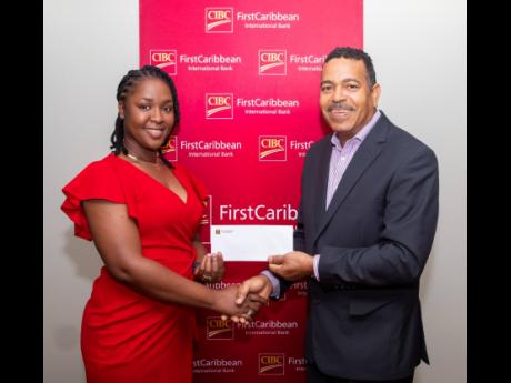 The grade-12 performing arts students at the St Andrew High School for Girls received funding assistance from CIBC FirstCaribbean towards creating a theatrical piece for their CAPE examinations and the building of a performing arts studio – this is the f