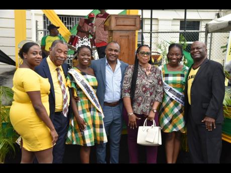 Credit: Herbert McKenis From left: Abigail Malcolm, People’s National Party councillor caretaker for the Cornwall Mountain division; Bertel Moore, mayor of Savanna-la-Mar; Arrian Patman, Miss Westmoreland Festival Queen 2023; Deputy Mayor Ian Myles; Dawnette Foster, councillor