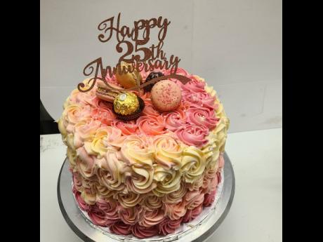 Credit: Contributed Pretty in pink, this Jamaican rum cake pleased the palate with every bite.