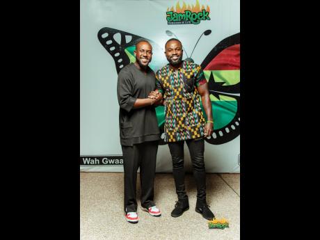 Burton shares the spotlight with James Acquah, a fellow designer and the first tailor to make him a kaftan suit.