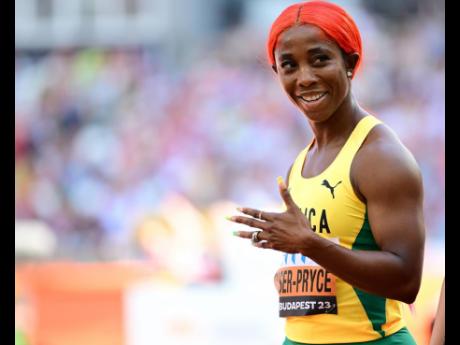 Credit: Gladstone Taylor Gladstone Taylor/Multimedia Photo Editor
Jamaica’s Shelly-Ann Fraser-Pryce, moments after competing in the final heat of the women’s 100m round 1 at the morning session of the 2023 World Athletics Champion held at the National Athletics Centre in Budap