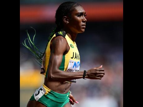 Natoya Goule-Toppin competing in the first round of the women’s 800 metres at the World Athletics Championships in Budapest, Hungary, yesterday.