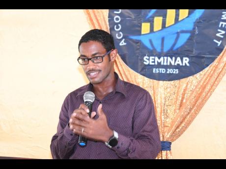 Credit: Contributed Ricardo Dystant, chief of digital transformation and special projects, JN Bank, delivers the keynote address at the Portmore Community College Accounting/Finance and Management Seminar held on August 17, under the theme: The Impact of Digital Transformatio