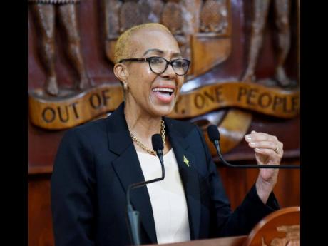 Credit: Ian Allen Fayval Williams, minister of education and youth, speaking during yesterday’s post-Cabinet press briefing.