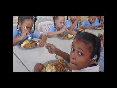 School feeding programme in the Caribbean.