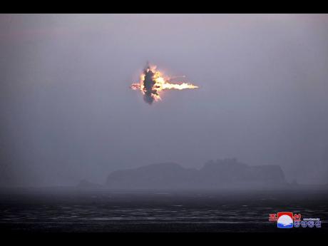 This photo provided by the North Korean government shows what it says is a launch conducted by the strategic cruise missile operation unit of the Korean People’s Army’s western district on September 2, 2023.