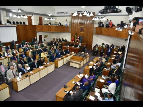 In this February photo, Governor General Patrick Allen delivers the Throne Speech. Gordon Robinson writes: Jamaica must NEVER allow any future Government to ‘run wid it’ again. We MUST put systems in place that prevent political handouts from masquerad